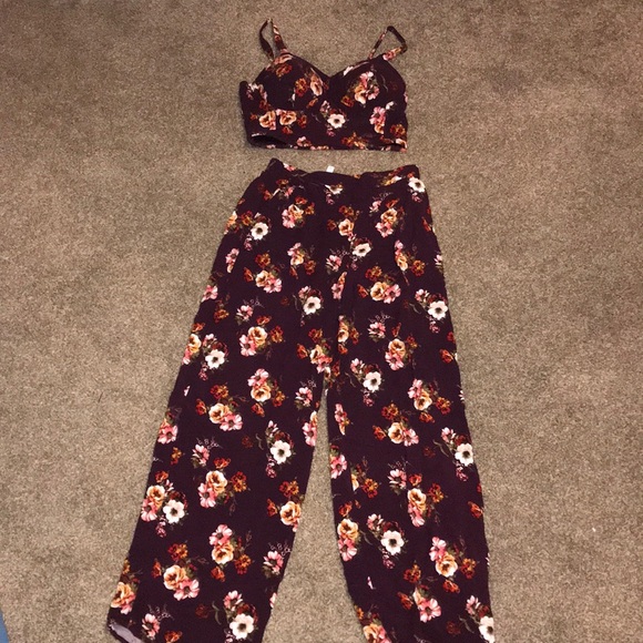 Xhilaration Pants - 2 piece floral jumpsuit